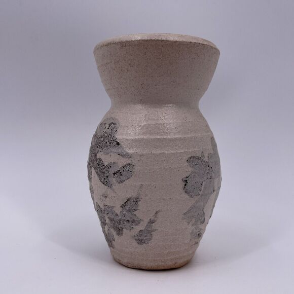 Decorative 6" Ceramic Vase Rough Texture Abstract Design Flower Floral Decor - Picture 2 of 11